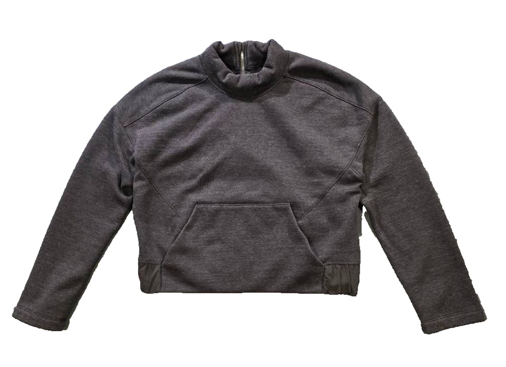 Lululemon Warmth Crew black Y2K Casual Pullover Sweatshirt Workout M A011041